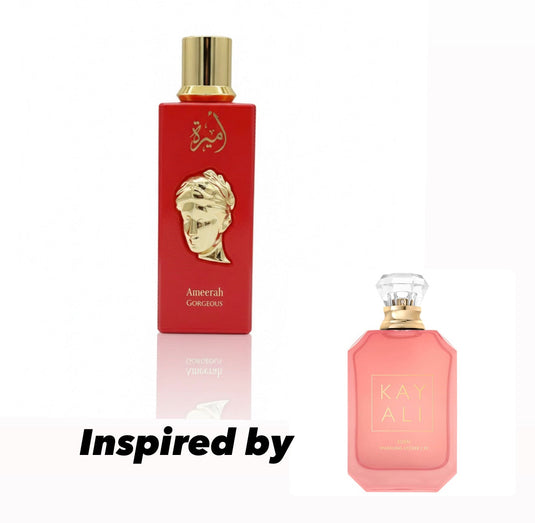 AMEERAH GORGEOUS 100ML AURA inspired by EDEN SPARKLING LYCHEE 39 BY
KAYALI FOR WOMEN