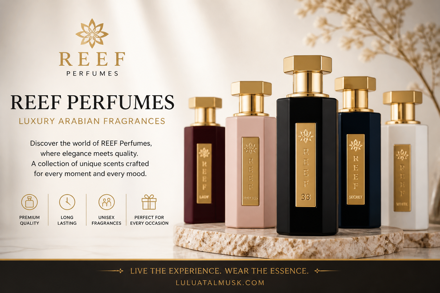 REEF Perfumes Collection | Arabian Perfumes USA | Luluat Almusk