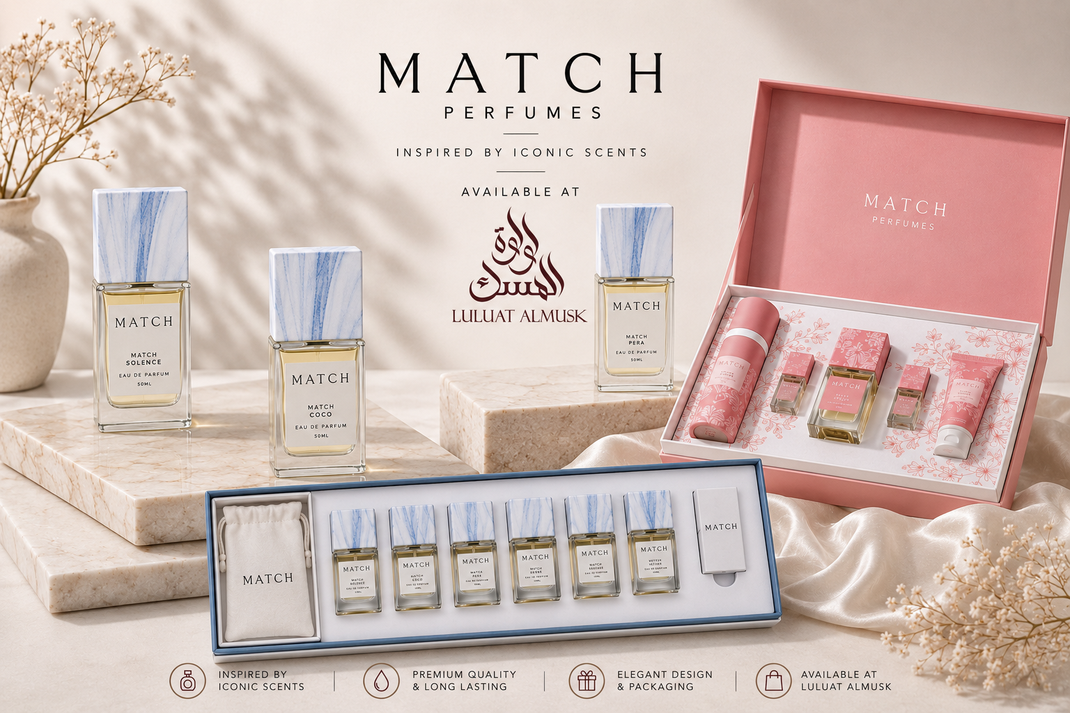 MATCH Perfumes Available at Luluat Almusk | Luxury Designer-Inspired Fragrances