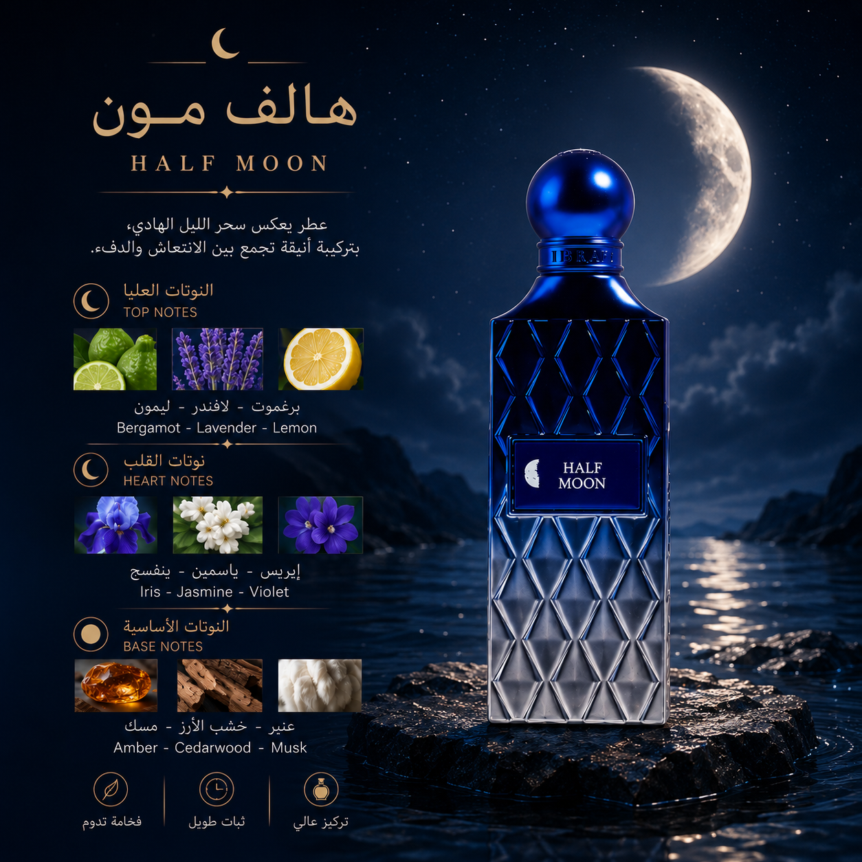 MOON Group Collection by IBRAQ (Formerly Ibrahim AlQurashi) | Luxury Arabian Perfume Set | Luluat Al Musk