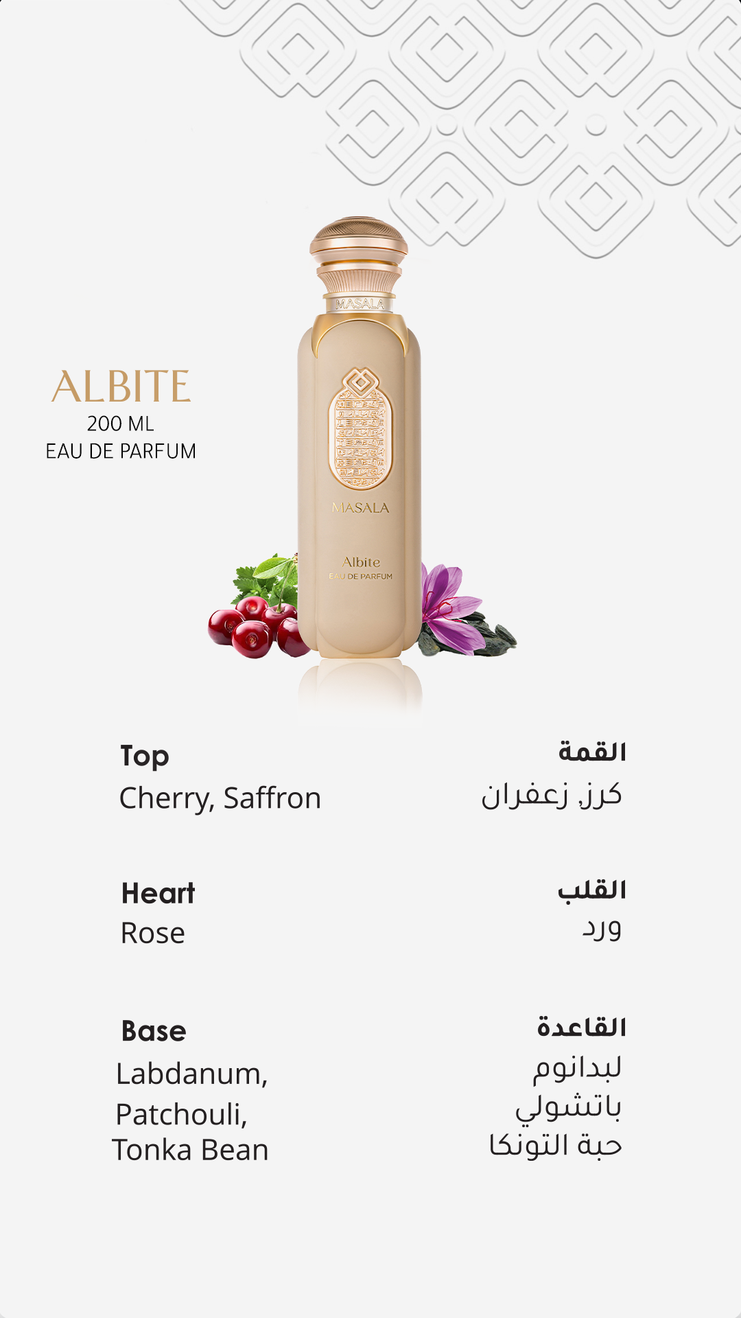 Albite Eau De Parfum – 200ML
ألبيت – أو دو بارفان 200 مل