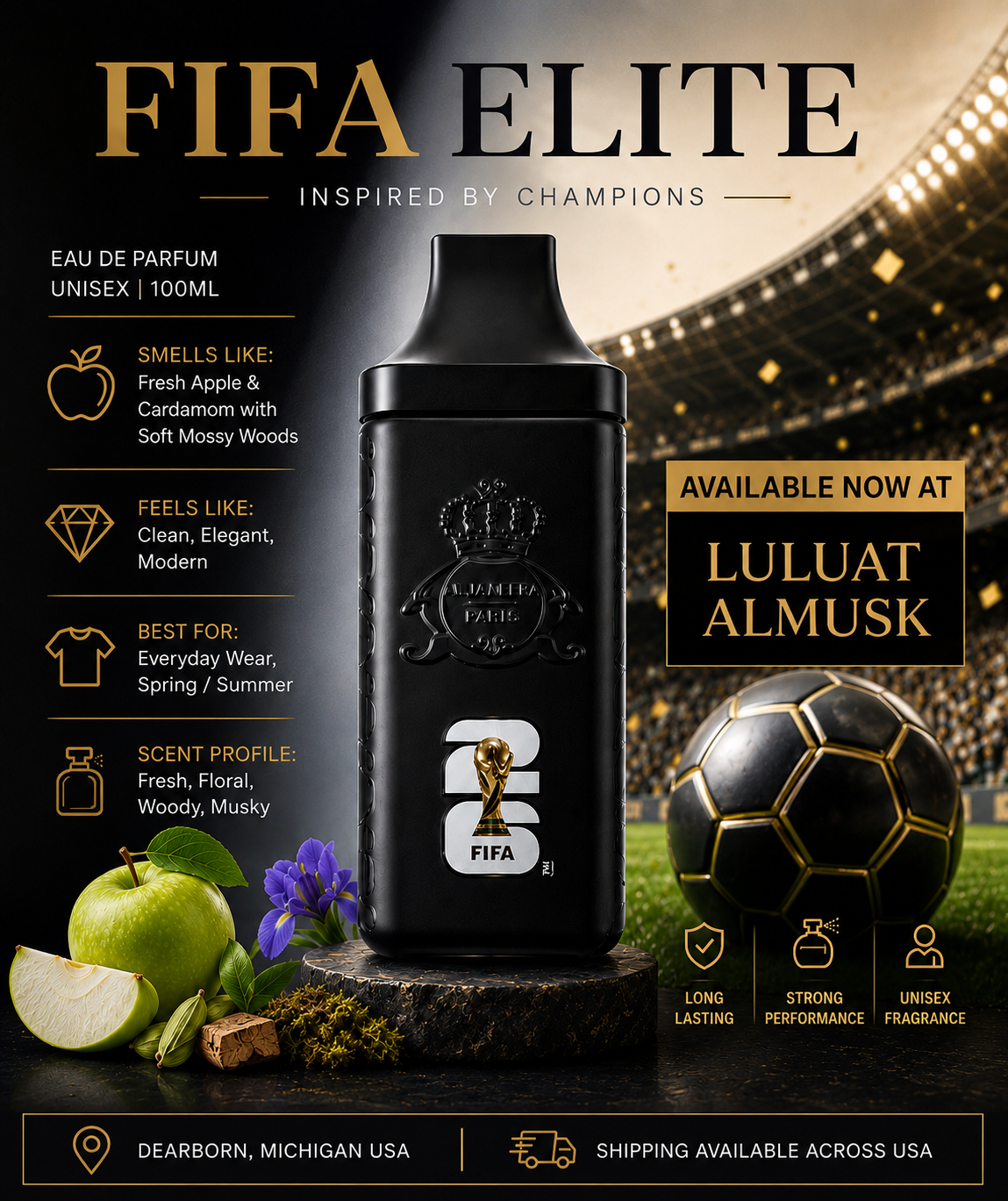 Al Jazeera FIFA Elite Eau de Parfum – 100ml