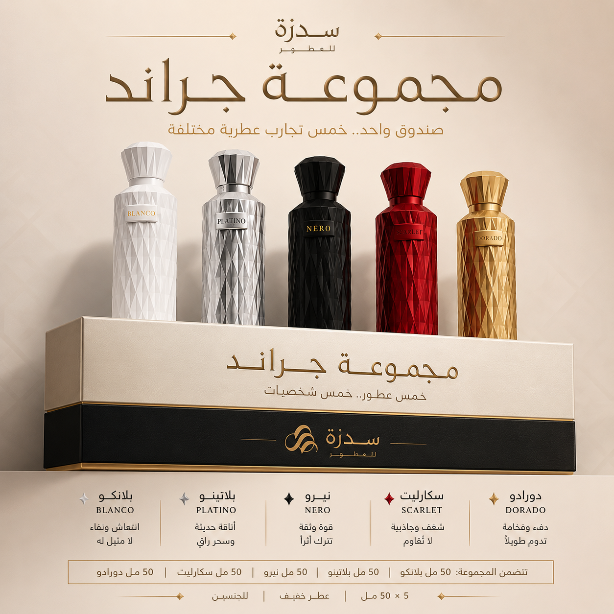Grande Set Box by Sedra – 5 Signature Fragrances in One Luxurious Collection