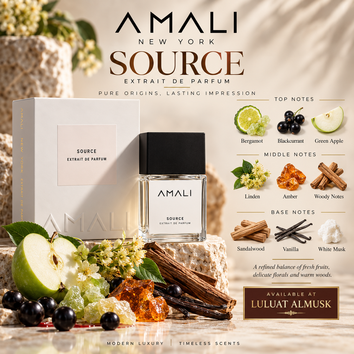 Source Extrait de Parfum – AMALI New York 50 ml