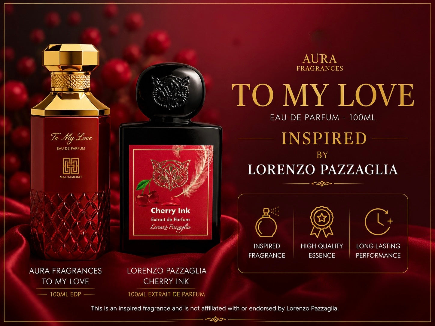 AURA FRAGRANCES TO MY LOVE inspaier by Lorenzo pazzaglia 100ML EDP