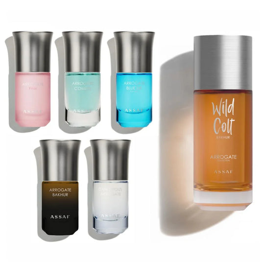 WILD COLT BAKHUR by Assaf – 150ML + 5×10ML Set

وايلد كولت بخور من عساف – 150 مل + 5×10 مل (باك)