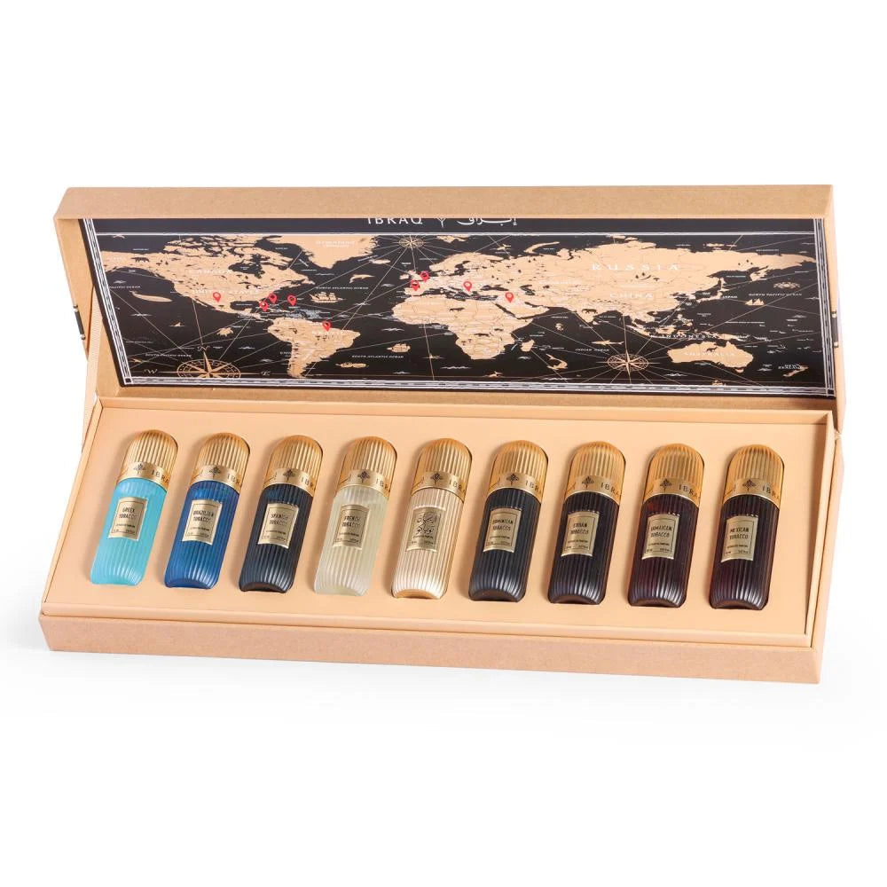 Tobacco Mini Collection by IBRAQ (Formerly Ibrahim AlQurashi) | Luxury Tobacco Perfume Set | Luluat Al Musk