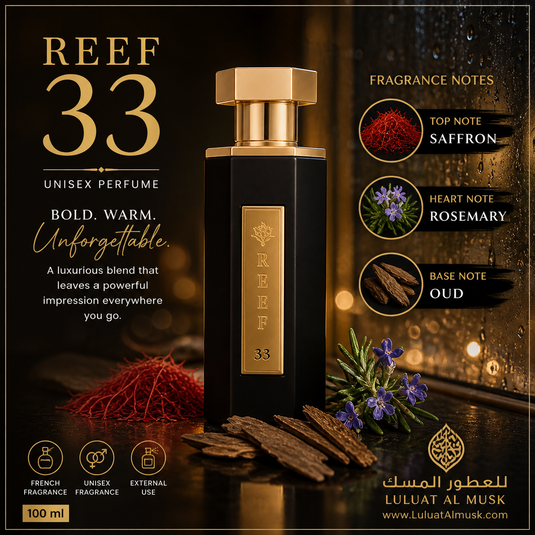 REEF 33 Perfume – Saffron, Rosemary, Oud – 100 ml (Unisex)