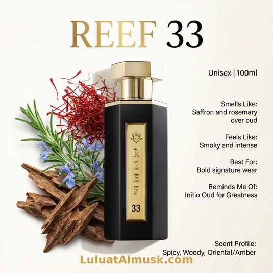 REEF 33 Perfume – Saffron, Rosemary, Oud – 100 ml (Unisex)