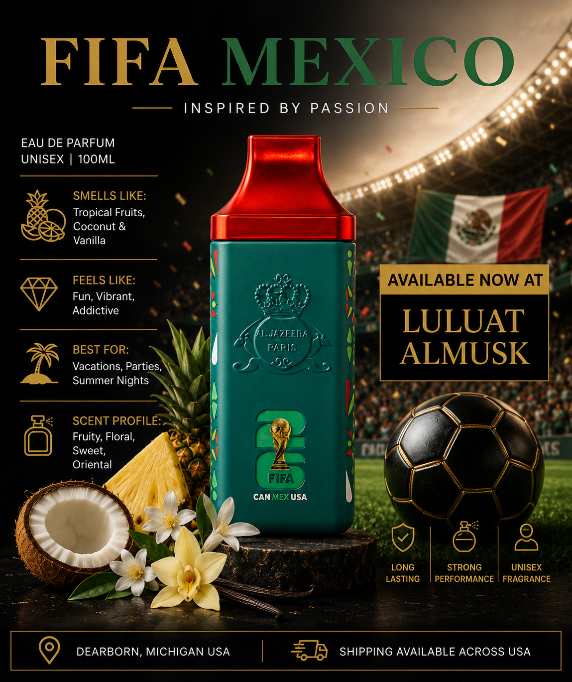 Al Jazeera FIFA Mexico Eau de Parfum – 100ml
