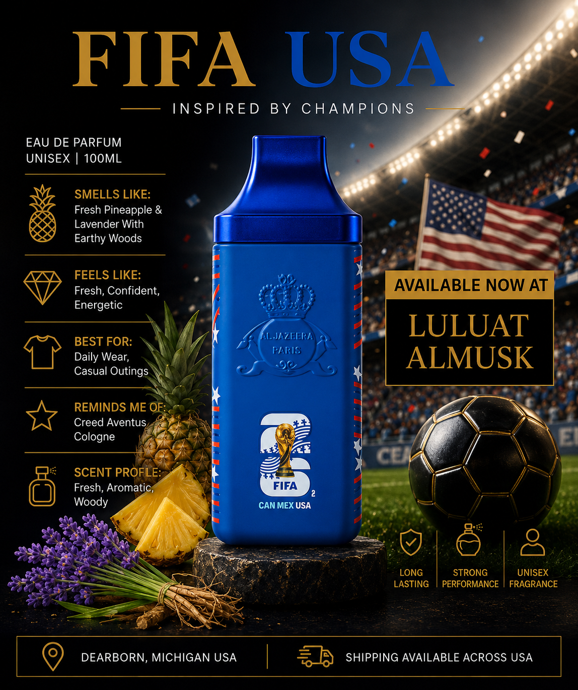 Al Jazeera FIFA USA Eau de Parfum – 100ml