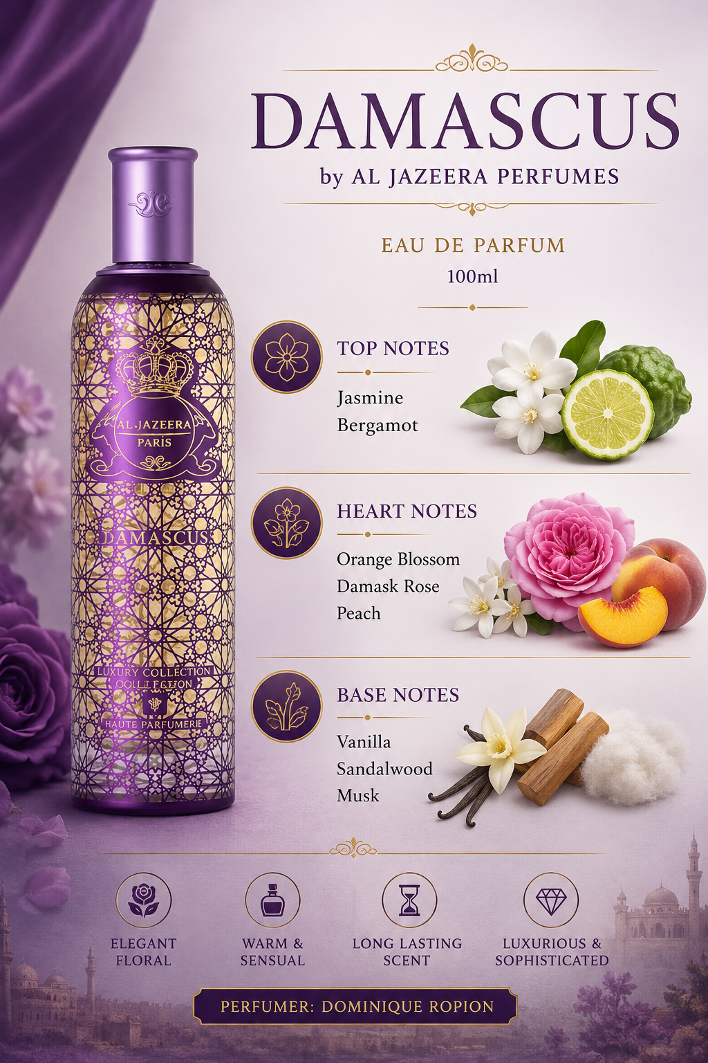 Damascus by Al Jazeera Perfumes – Eau de Parfum 100ml