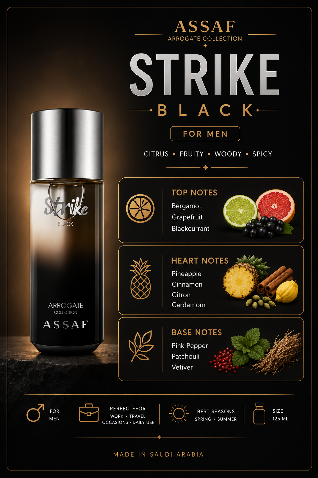 Strike Black by Assaf – 125ml