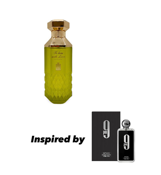 AURA FRAGRANCES TO HIM WITH LOVE PERFUME EDP 100ML PERFUME inspired 9PM AFNAN FOR MEN