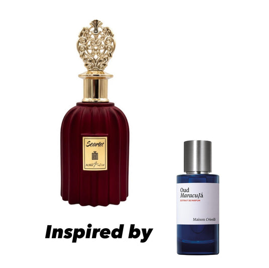 AURA FRAGRANCE SCARLET EDP 100ML inspired by OUD MARACUJA