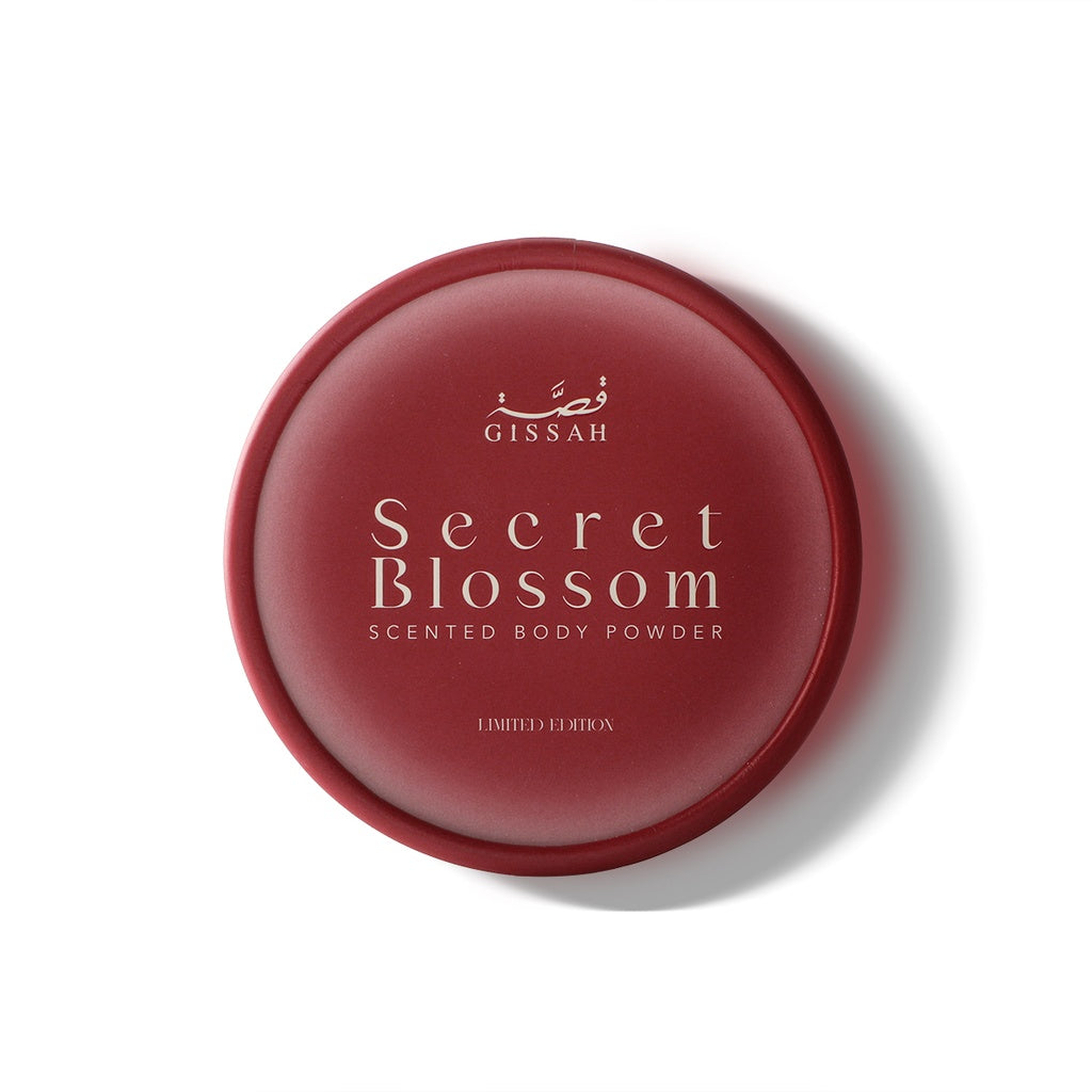 Secret Blossom Gift Set by Gissah – EDP, Body Powder & Khamriya Collection