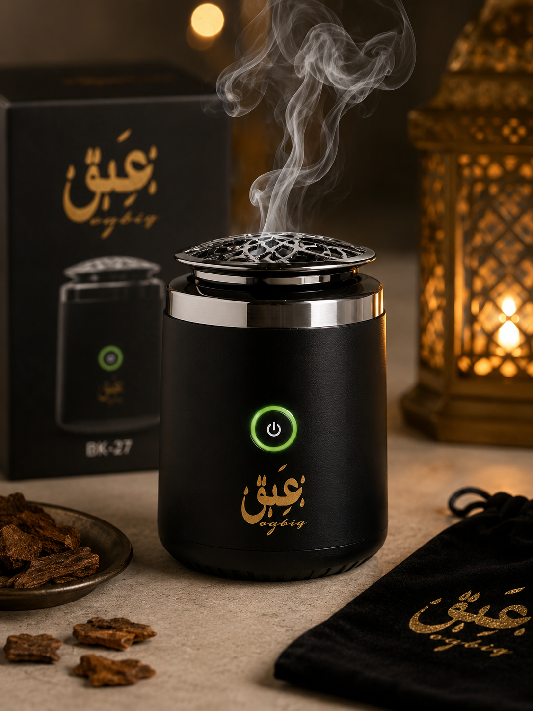 Electric Bakhoor Burner BK-27 – Portable Rechargeable Mabkhara