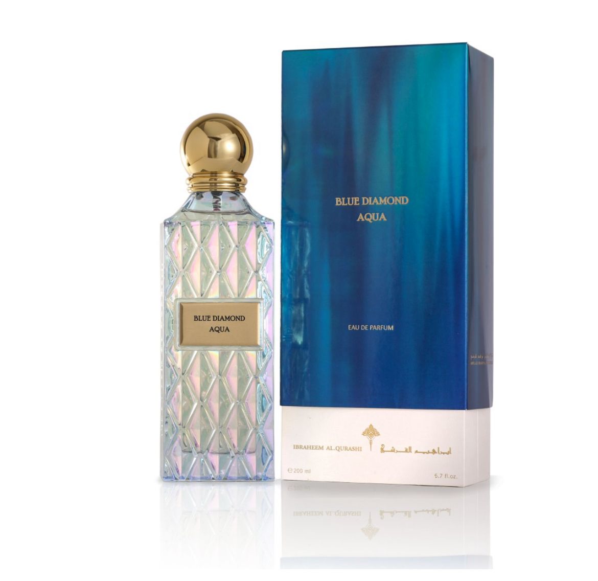 Blue Diamond Aqua by IBRAQ (Formerly Ibrahim AlQurashi) | Luxury Marine Perfume 150ml | Luluat Al Musk