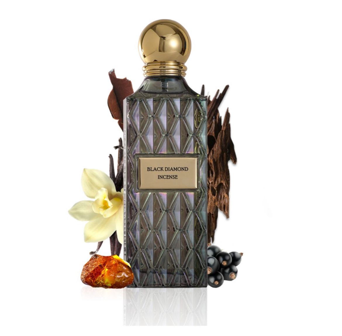 Black Diamond Incense by IBRAQ (Formerly Ibrahim AlQurashi) | Luxury Oud & Incense Perfume 150ml | Luluat Al Musk